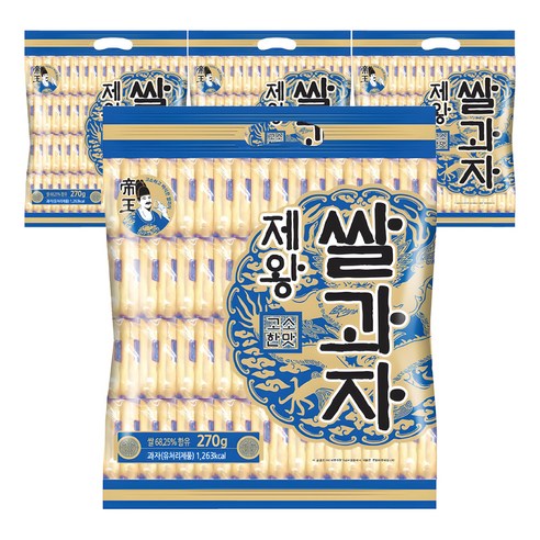 제왕 쌀과자 고소한맛 사각, 270g, 4개