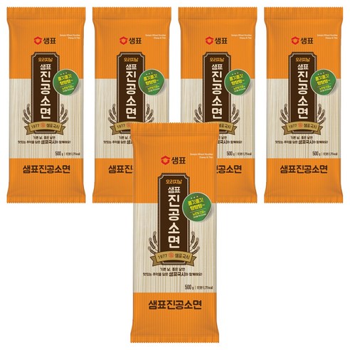 샘표 오리지날 진공소면, 500g, 5개