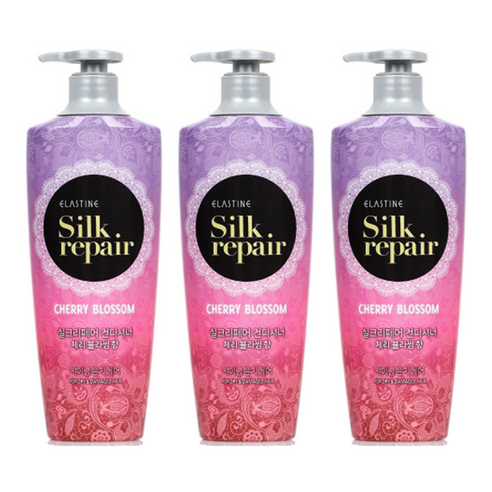 엘라스틴 실크 리페어 컨디셔너 체리블라썸향, 550ml, 3개