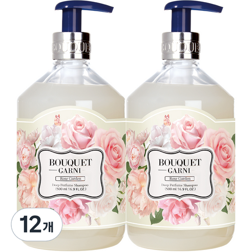 부케가르니 딥퍼퓸 샴푸 로즈가든, 500ml, 12개