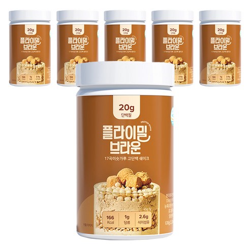 플라이밀 브라운 17곡미숫가루 쉐이크, 630g, 6개