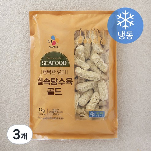 CJ씨푸드 행복한요리 실속탕수육 골드 (냉동), 1kg, 3개