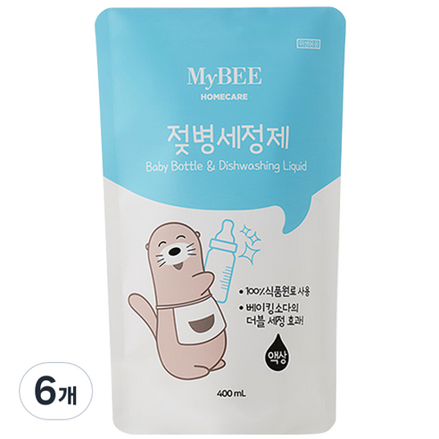 마이비 젖병세정제 액상형 리필, 400ml, 6개