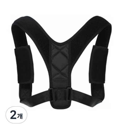 끈조절 자세밴드 블랙 XL, 2개