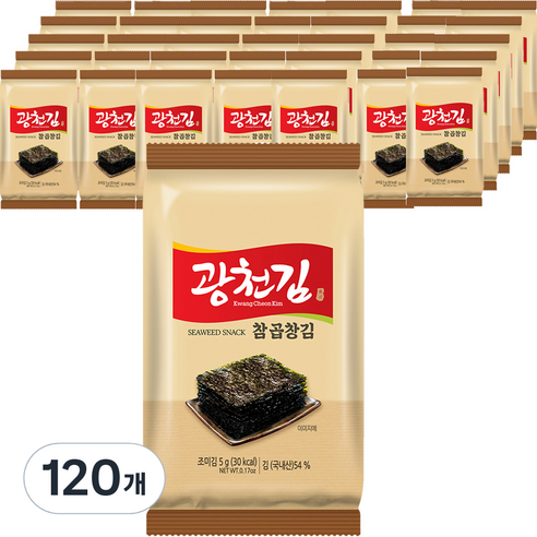 광천김 참 곱창김, 5g, 120개