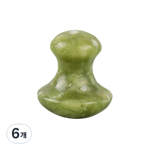 비취 옥 얼굴 마사지 돌, 올리브, 6개