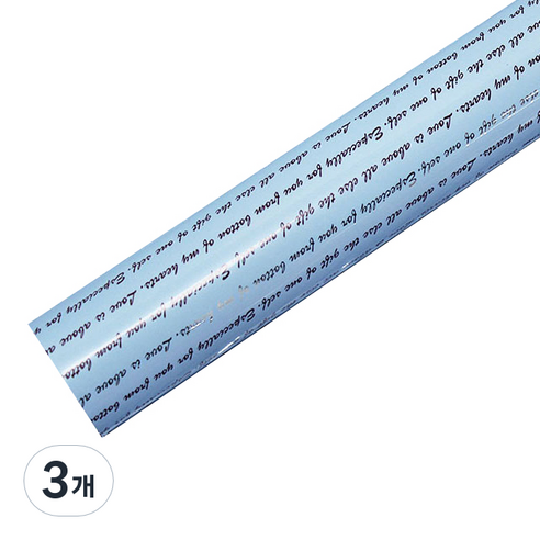 포포팬시 영문 비닐 증착 포장지 소 26.5cm x 20m, 하늘, 3개