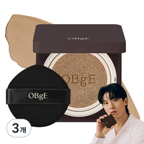 OBge 퍼펙트 옴므 쿠션 SPF50+ PA+++ 15g, 3호 샌드, 3개