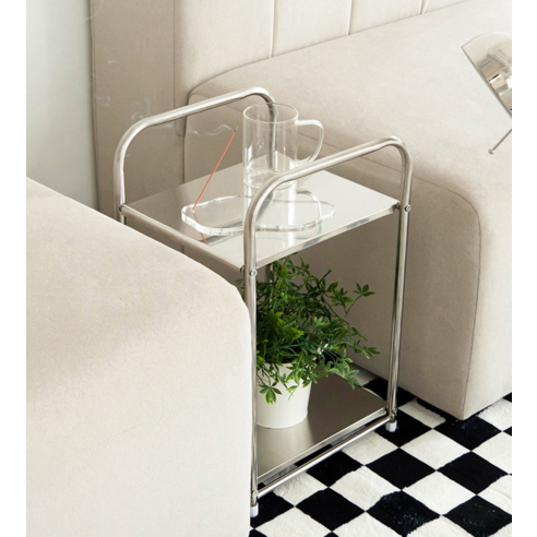 모던 인테리어를 완성하는 바나코 스테인리스 미니 선반