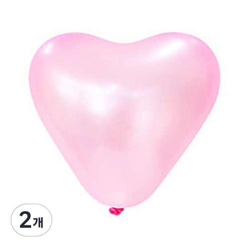 파티쇼 하트모양 풍선 스탠다드 15cm 100p, 핑크, 2개