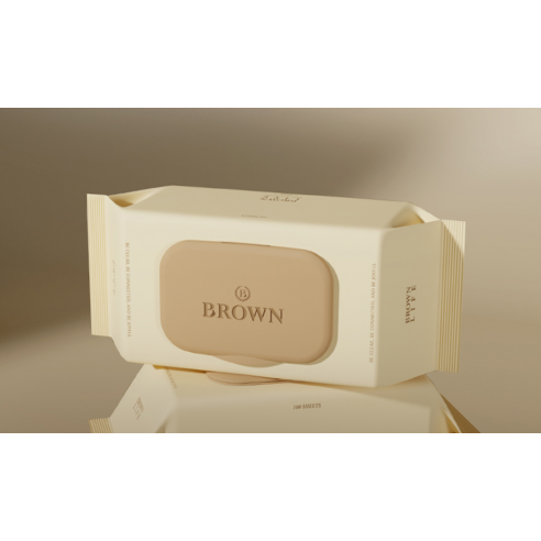 브라운 라이프 베이지 엠보싱 아기물티슈: 섬세한 아기 피부를 위한 부드러운 선택