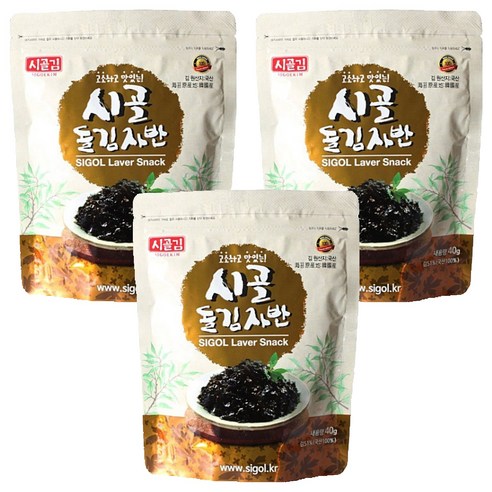 시골김 시골 돌김자반, 40g, 3개
