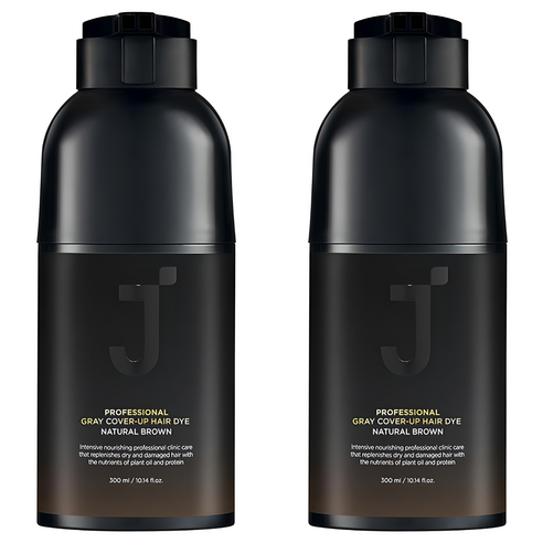 제이숲 프로페셔널 커버업 새치염모제, 내츄럴브라운, 2개