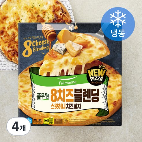 [로켓프레시] 풀무원 8치즈블렌딩 스윗허니 치즈피자 (냉동)