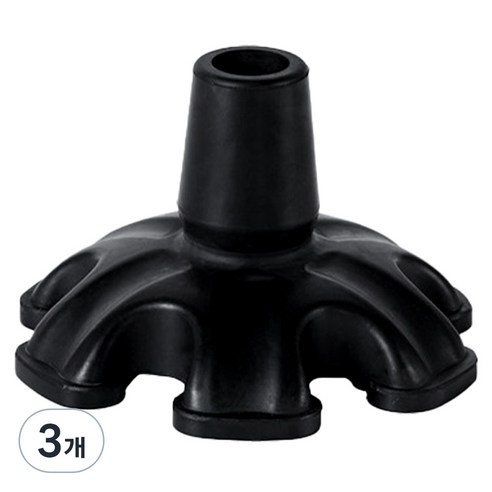 Dr.펠리스제이 미끄럼방지 지팡이 고무캡 패킹 22mm 6발, 블랙, 3개
