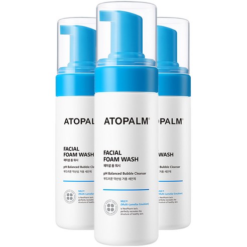 아토팜 페이셜 폼 워시, 150ml, 3개