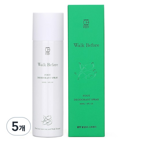 쿨풋 발냄새 풋스프레이, 1개입, 5개, 180ml