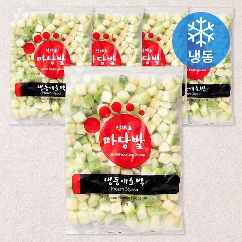마당발 애호박 다이스 (냉동), 1kg, 5개
