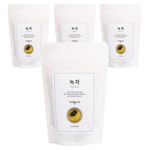 청년농원 저온가공 제주 녹차 삼각티백, 1g, 50개입, 4개