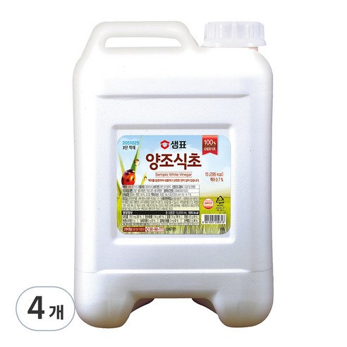 샘표 합성향 없는 양조식초, 15L, 4개