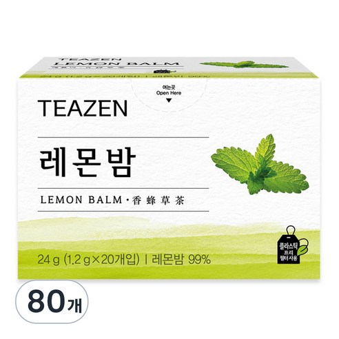 티젠 레몬밤 허브차, 1.2g, 20개입, 4개