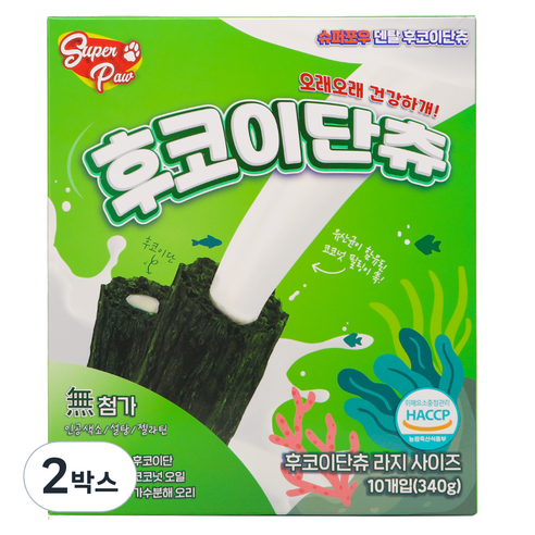 슈퍼보우 강아지 후코이단츄 덴탈껌, 후코이단, 340g, 2개
