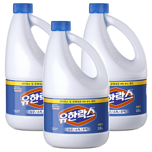 유한락스 레귤러, 1.5L, 3개