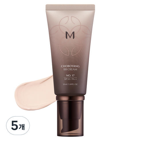 미샤 M 초보양 비비크림 SPF30 PA++, 17호 밝은베이지, 50ml, 5개