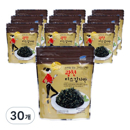 한아담식품 광천 미스 김자반, 40g, 30개