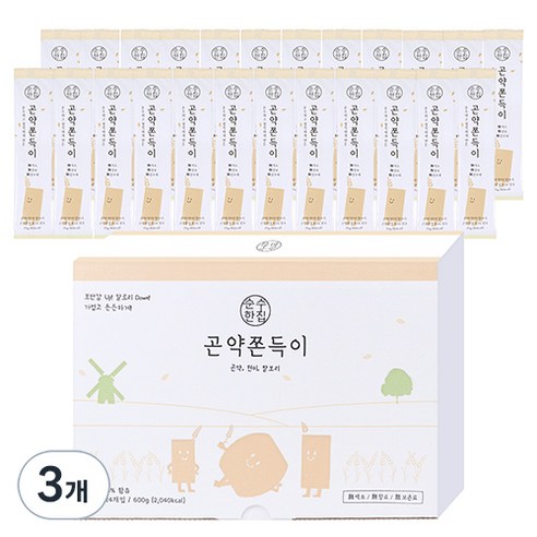순수한집 곤약 쫀득이 24개입, 600g, 3개