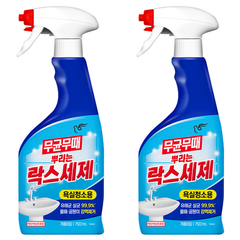 무균무때 뿌리는 락스세제, 750ml, 2개