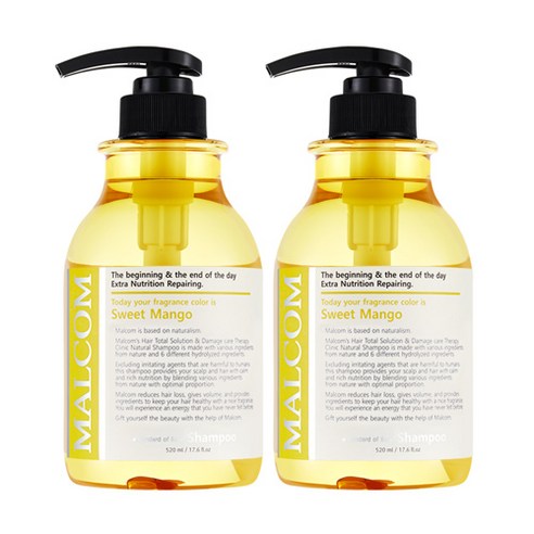말콤 스위트 망고 샴푸, 520ml, 2개