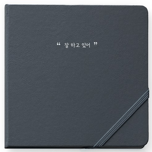 리훈 하고싶은말 일기 다이어리 만년형 정사각, 그레이 잘 하고 있어