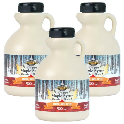 엘비메이플트리트 퓨어 메이플 시럽, 500ml, 3개