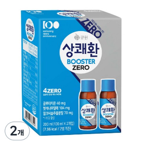 상쾌환 부스터 ZERO 숙취해소음료 2p, 200ml, 2개
