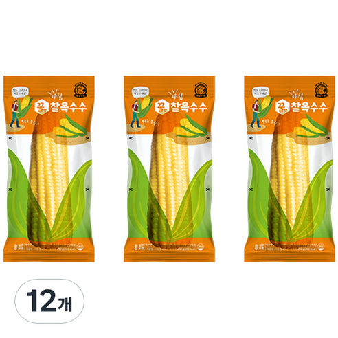 바로드숑 꿀맛 찰옥수수, 250g, 12개