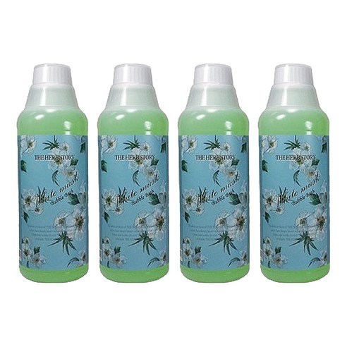 더허브스토리 버블바스 화이트무스크, 1000ml, 4개