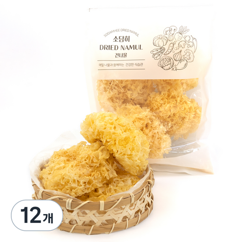 소담히 건조 백목이버섯, 100g, 12개
