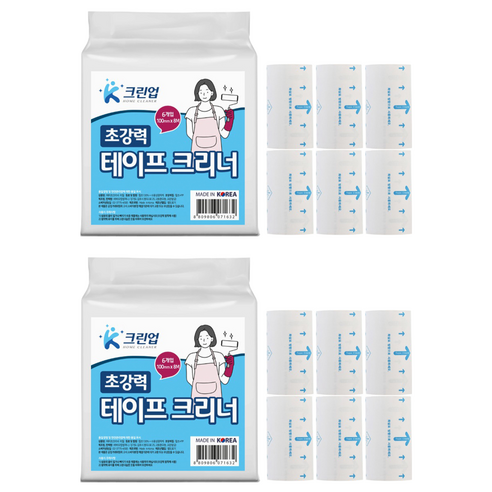 케이크린업 먼지먹는 초강력 테이프 크리너 리필 6개입, 2개