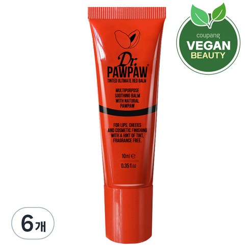 닥터포포 틴티드 컬러 멀티밤 10ml, 얼티메이트 레드, 6개