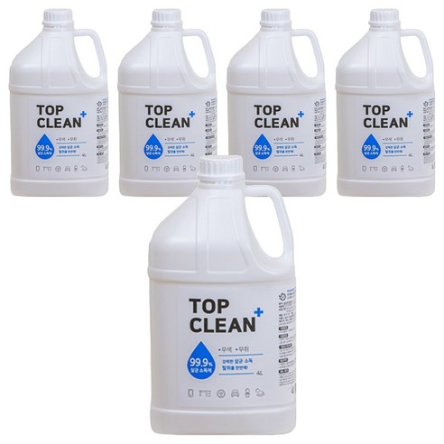탑크린플러스 살균소독제, 4L, 5개