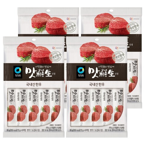 청정원 맛선생 한우, 80g, 4개