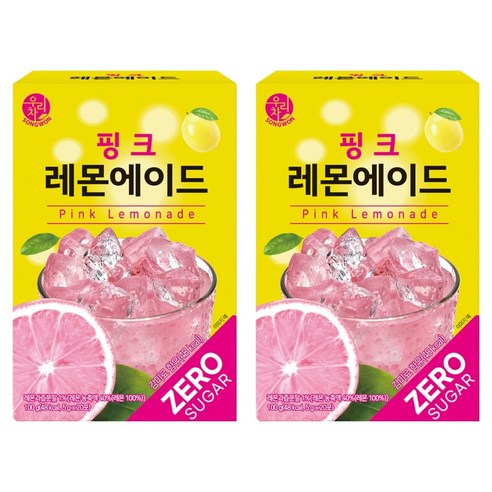 우리차 송원식품 핑크 레몬에이드, 5g, 2개, 20개입