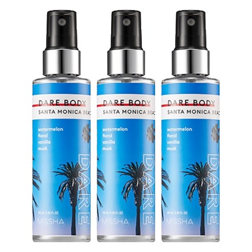 미샤 데어 바디 미스트 산타모니카해변, 105ml, 3개