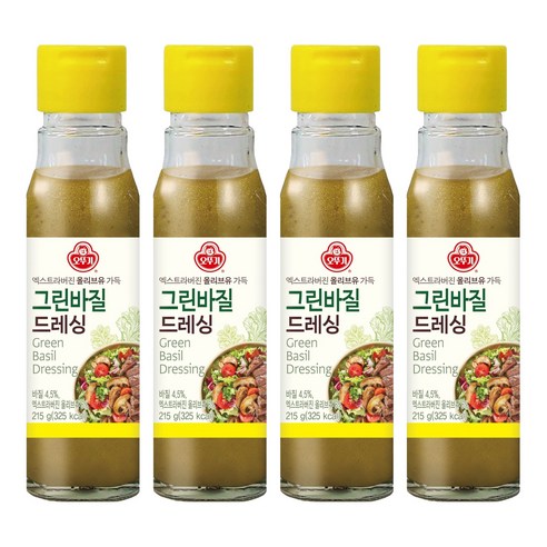 오뚜기 그린바질 드레싱, 215g, 4개