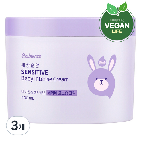베비언스 세상순한 센서티브 베이비 고보습 크림, 500ml, 3개