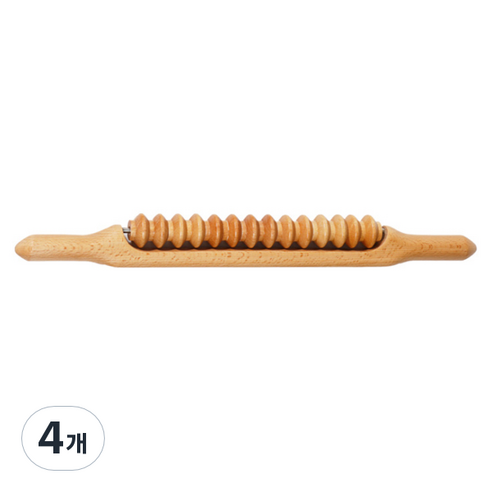 블럭마트 우드 롤링 마사지 스틱 52cm, 4개