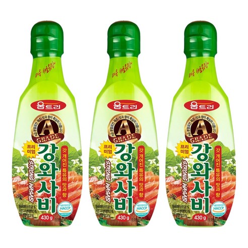 움트리 프리미엄 강와사비, 430g, 3개