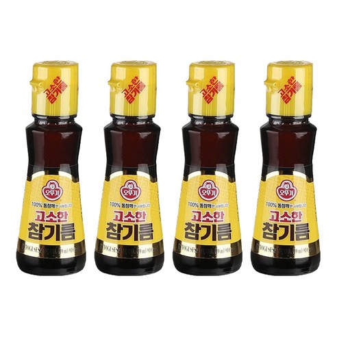 오뚜기 고소한 참기름 병, 110ml, 4개
