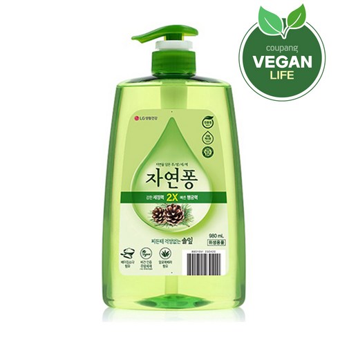 자연퐁 찌든때 걱정없는 주방세제 솔잎, 490ml, 1개